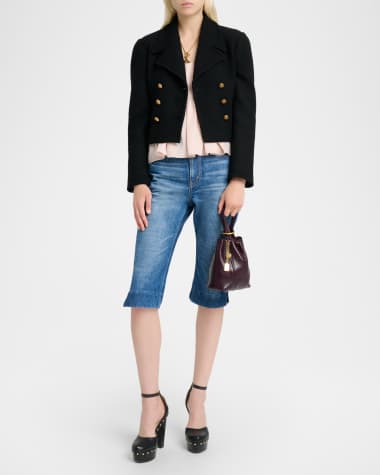 V-Neck Hardware One-Piece Swimsuit