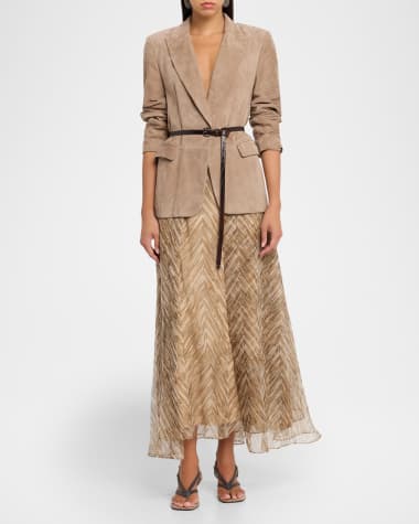 V-Neck Hardware One-Piece Swimsuit