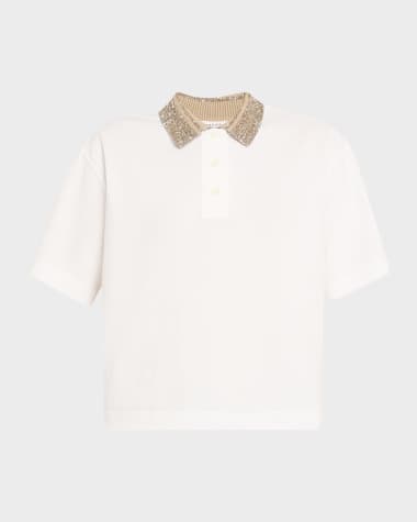 BURUNELLO CUCCINELI 半袖 Brunello Cucinelli - Light Blue Twill Basic Fit Sport Shirt