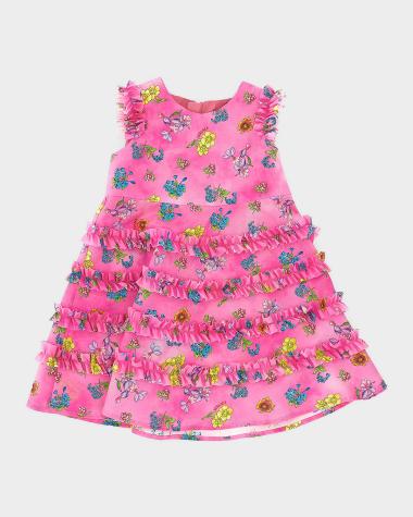 pink designer dress for baby girl Baby Girl First Birthday Dress, Pink Flower Girl Dress, Tutu Tulle Gown, Short Feathers Sleeve, Puffy Knee Dress, Special Occasion Outfit
