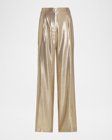 Gold Designer Pants for Women | Neiman Marcus