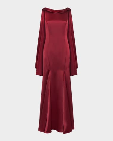 Red Long Sleeve Designer Evening Gowns for Women | Neiman Marcus