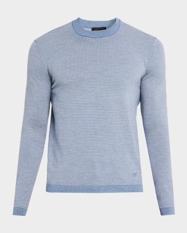 Il Maglione In Cotone-Cashmere A V Per Uomo, Taglia XL, $98