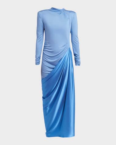 princess diana porcelain doll blue dress Valentino Lace Slip Dress in Dusty Blue main image 1