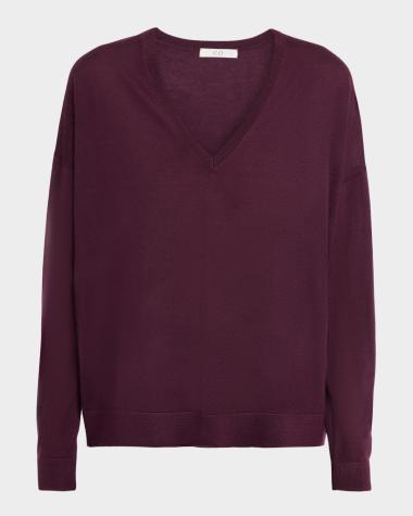 LanaWest Maglione casual da donna con collo alto e dettagli di bottoni