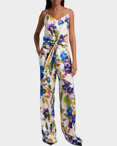 V-Neck Hardware One-Piece Swimsuit