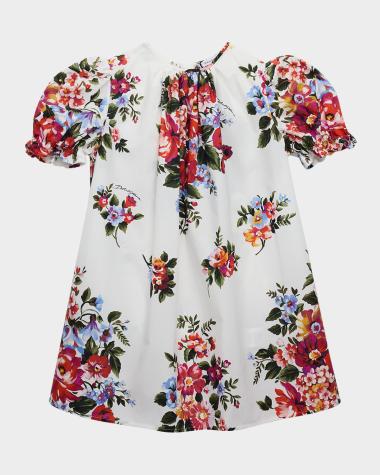 Robe Fille Dolce & Gabbana - Motif Fleurs - Taille 3 Ans (98) - Occasion Très Bon état