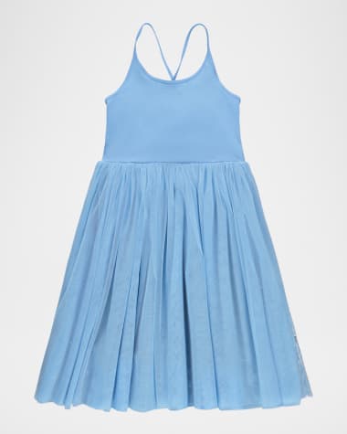 strapless open back dress Pretty Petal Pastel Rainbow Tiered Dress