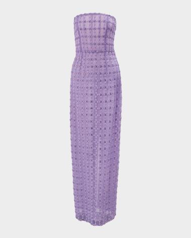 purple dress neiman marcus Vintage Naeem Khan Neiman Marcus Purple Sequined Silk Dress