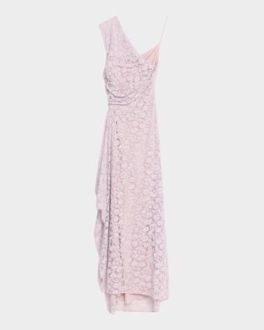 open lace back dress Macy Stylish Spaghetti Straps Ruched Chiffon Bridesmaid Dresses, Desert Rose