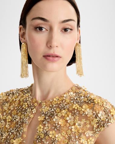 earrings for gold sequin dress Glass Designer Drop what jewelry to wear with gold dress