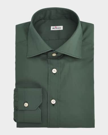 slim fit dress slacks Men's Emerald Green Satin Shirt with Sleek Modern Fit – Kapda Sale