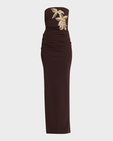 chocolate brown maxi dresses Josie Off Shoulder Mesh Maxi Dress - Dark Brown main image 1