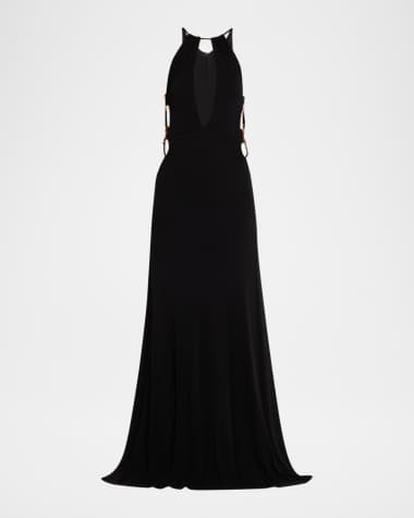 chinese dress ladies Glitter Black Open Back Long Formal Dresses with Split