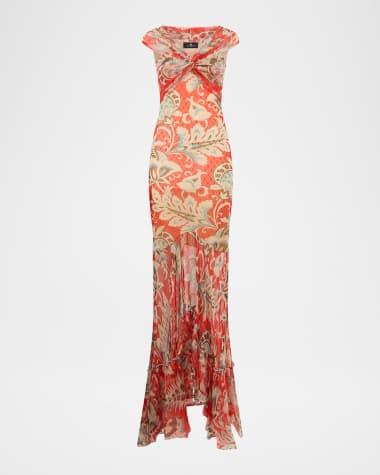 chinese dress ladies Etro Midi Dresses Pink & Purple