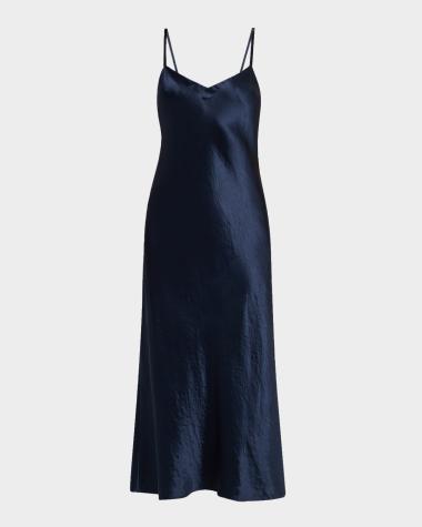 vince satin seamed front dress Seamed Tank Dress