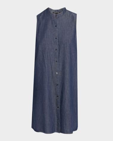 eileen fisher dresses Eileen Fisher Viscose Jersey Crew Neck Dress – BLU'S