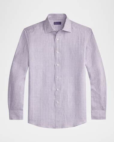 Purple Men's Designer Casual Shirts | Neiman Marcus