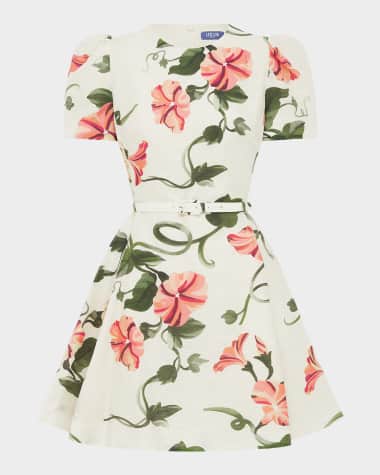 silk a line midi dress Corseted A-line Dress 6 / Soleil Multi main image 1