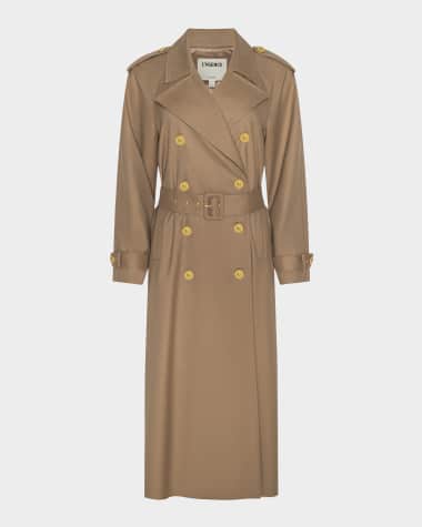 Brown Women's Designer Trench Coats & Rain Coats | Neiman Marcus