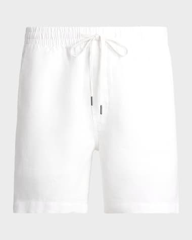 white dress shorts mens Derek Rose Linen Shorts, White, XL Crafted in a soft blend of cotton and recycled cotton with a touch of stretch for comfort and movement Men's Court Shorts | White