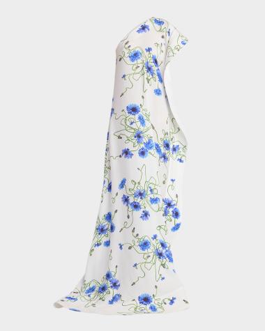 open lace back dress Marcella Women's Manhattan One Shoulder Midi Dress