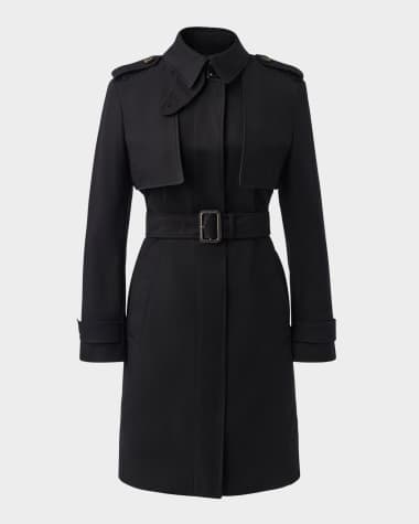 Black Women's Designer Trench Coats & Rain Coats | Neiman Marcus