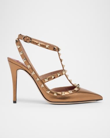 Valentino Garavani Gold Women's Shoes | Neiman Marcus