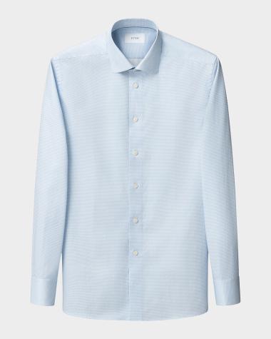neiman marcus brand dress shirt Men's Cotton Bengal Stripe Dress Shirt