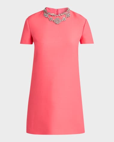 chinese dress ladies Valentino Garavani Light Pink Crepe Couture Short Dress