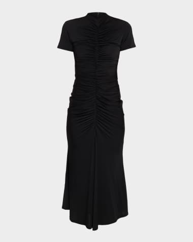 sachin and babi light blue dress TWINSET Paisley tie-waist Midi Dress | Black