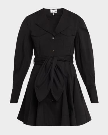 Black Long Sleeve Mini Dress | Neiman Marcus