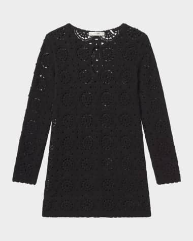 frame black dress THE SHEER SLEEVE DRESS BLACK