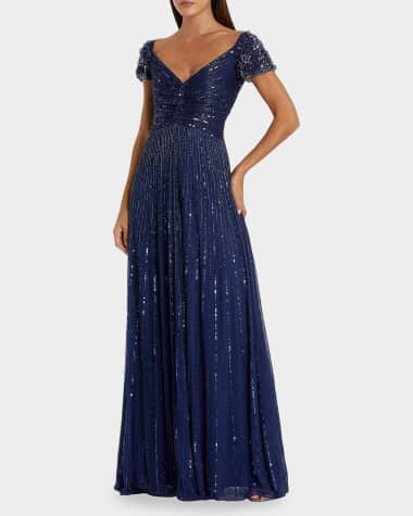 sachin and babi light blue dress Designer Evening Gowns for Women