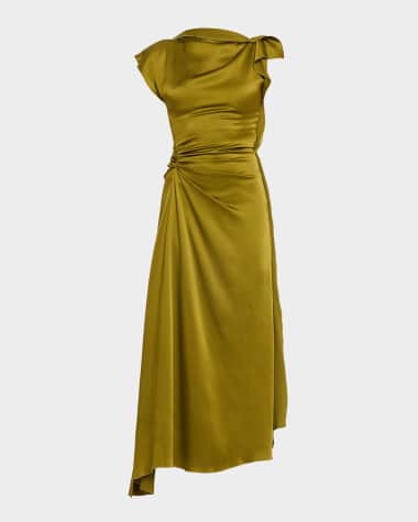 victoria beckham gold dress Isabella Gown In Bronze – Victoria Beckham main image 1