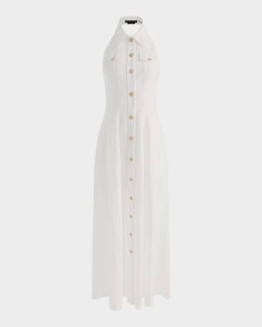 neiman marcus linen dresses NEIMAN MARCUS WOMEN'S WHITE LINEN DRESS SIZE MEDIUM
