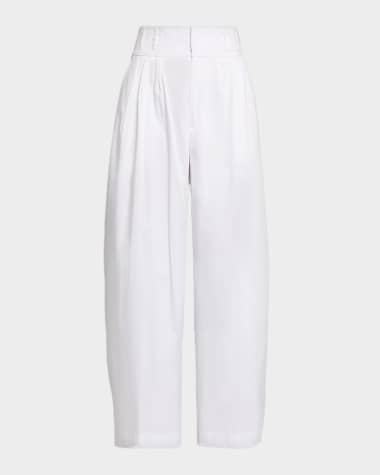 White Designer Wide Leg Pants for Women | Neiman Marcus