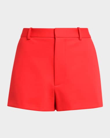 open lace back dress Edikted Cayenne Eyelet Micro Shorts - Red main image 0