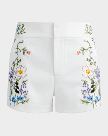 alice + olivia ショートパンツ 刺繍 Shorts ALICE + OLIVIA | Neiman Marcus