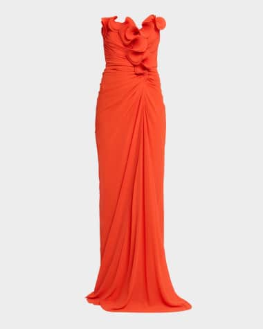 strapless open back dress Short A-Line Homecoming Dress with Shoulder Bows Hot Pink / 6 main image 0