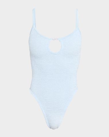 Mia Beaded Keyhole One-Piece Swimsuit