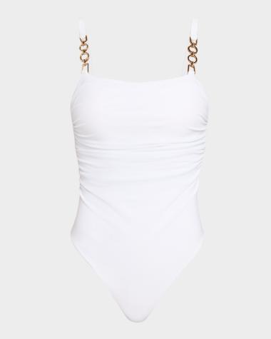 White Women's Designer One-Piece Swimsuits | Neiman Marcus