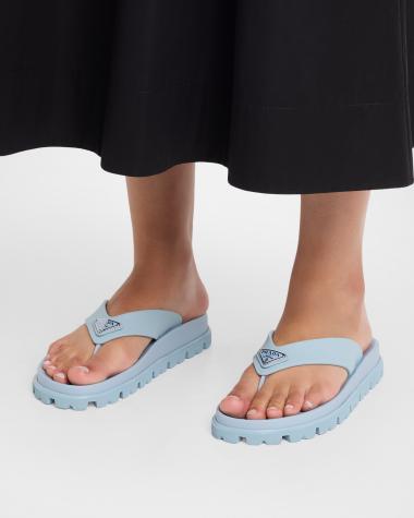 PRADA 水色サンダル ダックス様 Prada - Celeste PVC Slide, 65mm