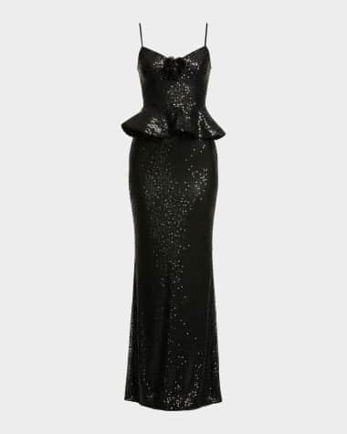Black Sequin Cocktail Dress | Neiman Marcus