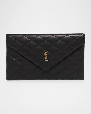 YSL 黒いキルティングクラッチバッグ~~ Saint Laurent Clutches Handbags for Women | Neiman Marcus
