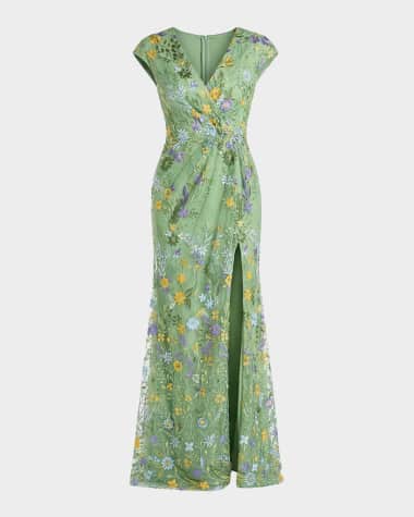 Embroidered Floral Dress | Neiman Marcus