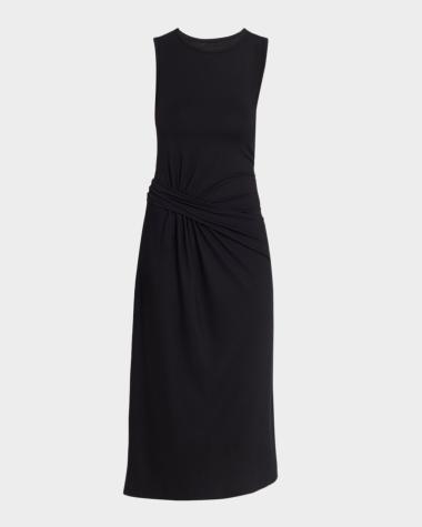neiman marcus bodycon dresses Tadashi Shoji Two-Tone Lace-Bodice Bodycon Midi Dress