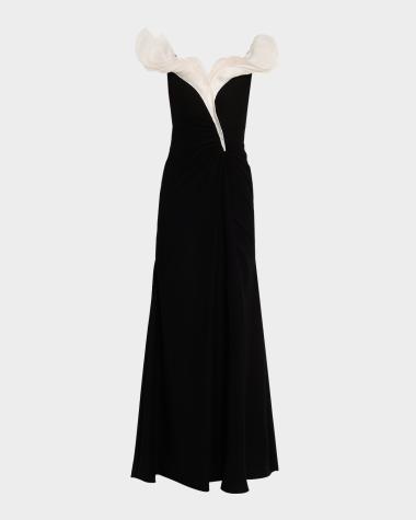 black & white designer dresses Tiffany Designs 16324