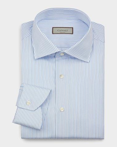 blue men's dress shirts Designer Eton shirt