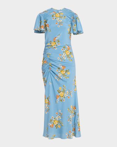 a line dress with short sleeves ZAPAKA Women Ivory Formal Jacquard Round Neck A-Line Midi Length Prom Dress, Ivory / US14 Angelisa Strapless Satin Gown Size:MOM-XS Dresses With Pockets the flattering fit and